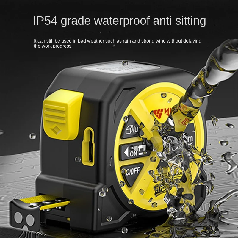 Home Renovation Dual-Function Laser Tape Measure with Infrared HD Smart Digital Display for Height and Distance Measurement