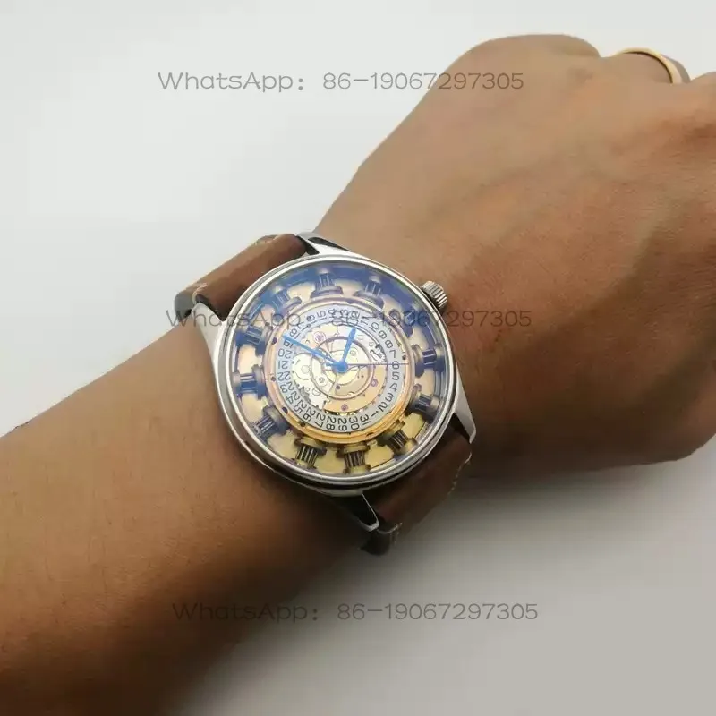 Handmade Steampunk Automatic Mechanical Watch Unique Creative Design Men Daily Gift Wristwatch