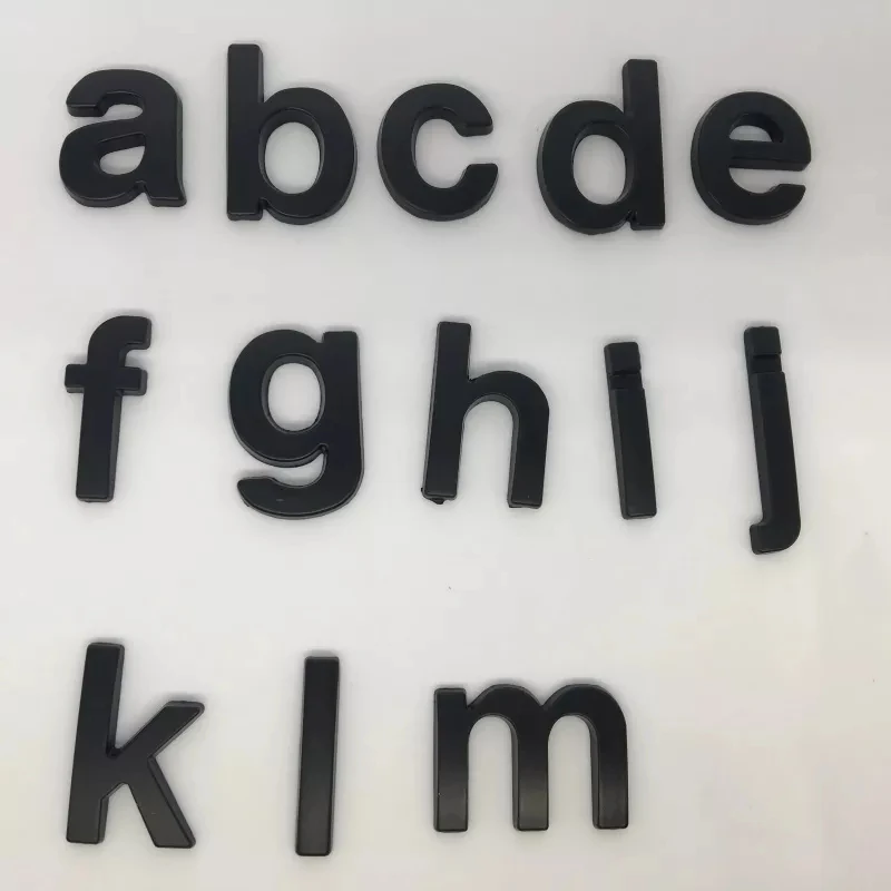 

1pcs 3D Car Decals 25mm Metal Diy Lower Case Chrome Numbers And Letters Stickers Exterio Small Alphabet Customize For Motorcycle