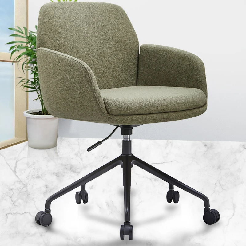 Raise Office Chair Rotating Handle Leisure Vintage Neckrest Upholstery High Backrest Chairs Designer Sandalye Floor Furniture