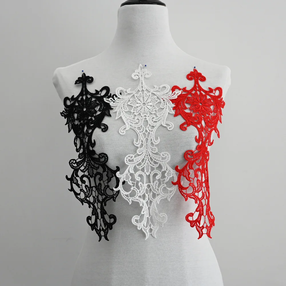 Black and White Water Soluble Flower DIY Wedding Dress Accessories Lace Applique