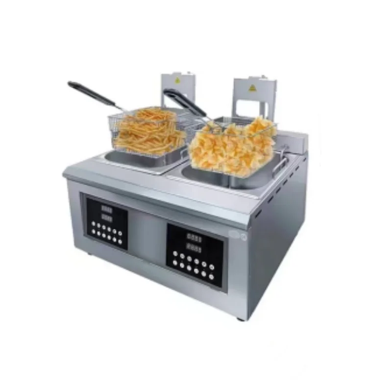 

14L + 14L Fryer Equipment Double Cylinder Lift Computer Electric Fryer Commercial House Hold Fryer