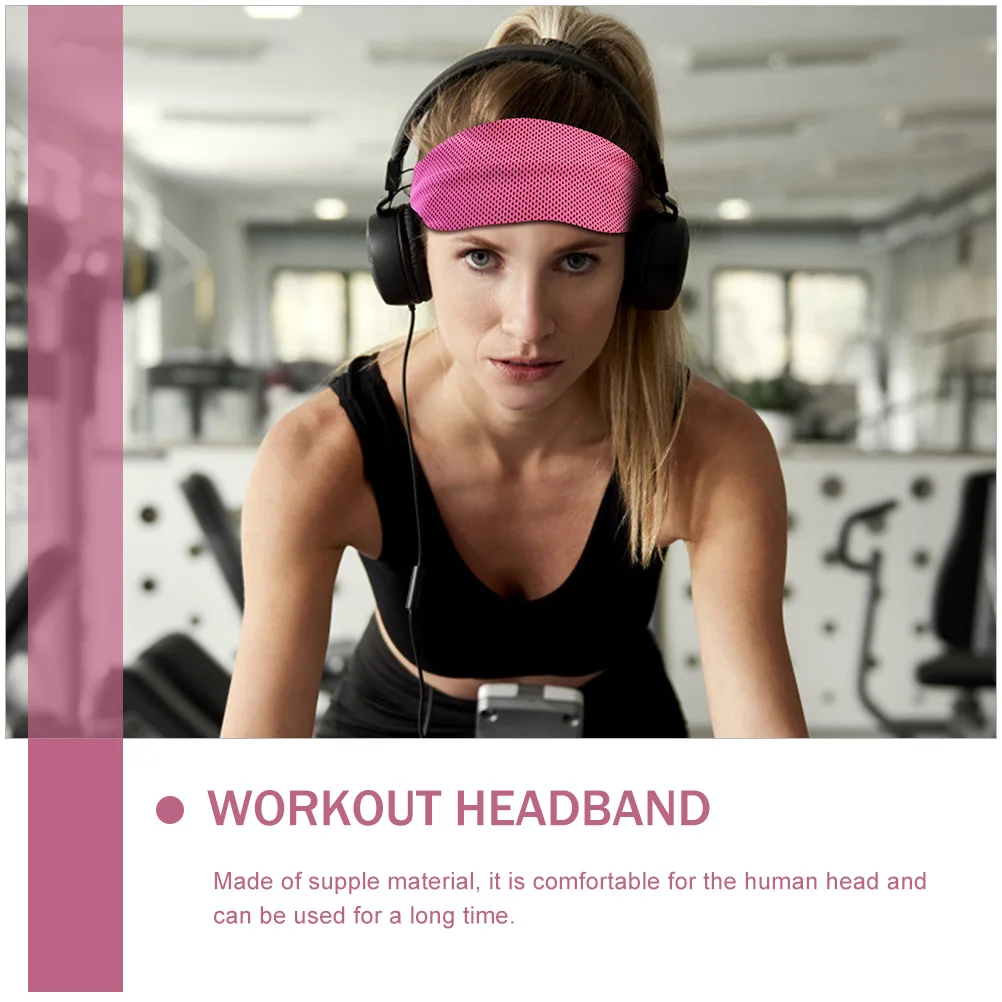

2 Pcs Ice Silk Headband Cooling Soft Fabric Headbands Sports Sweat Absorbing Workout Polyester Yarn Miss