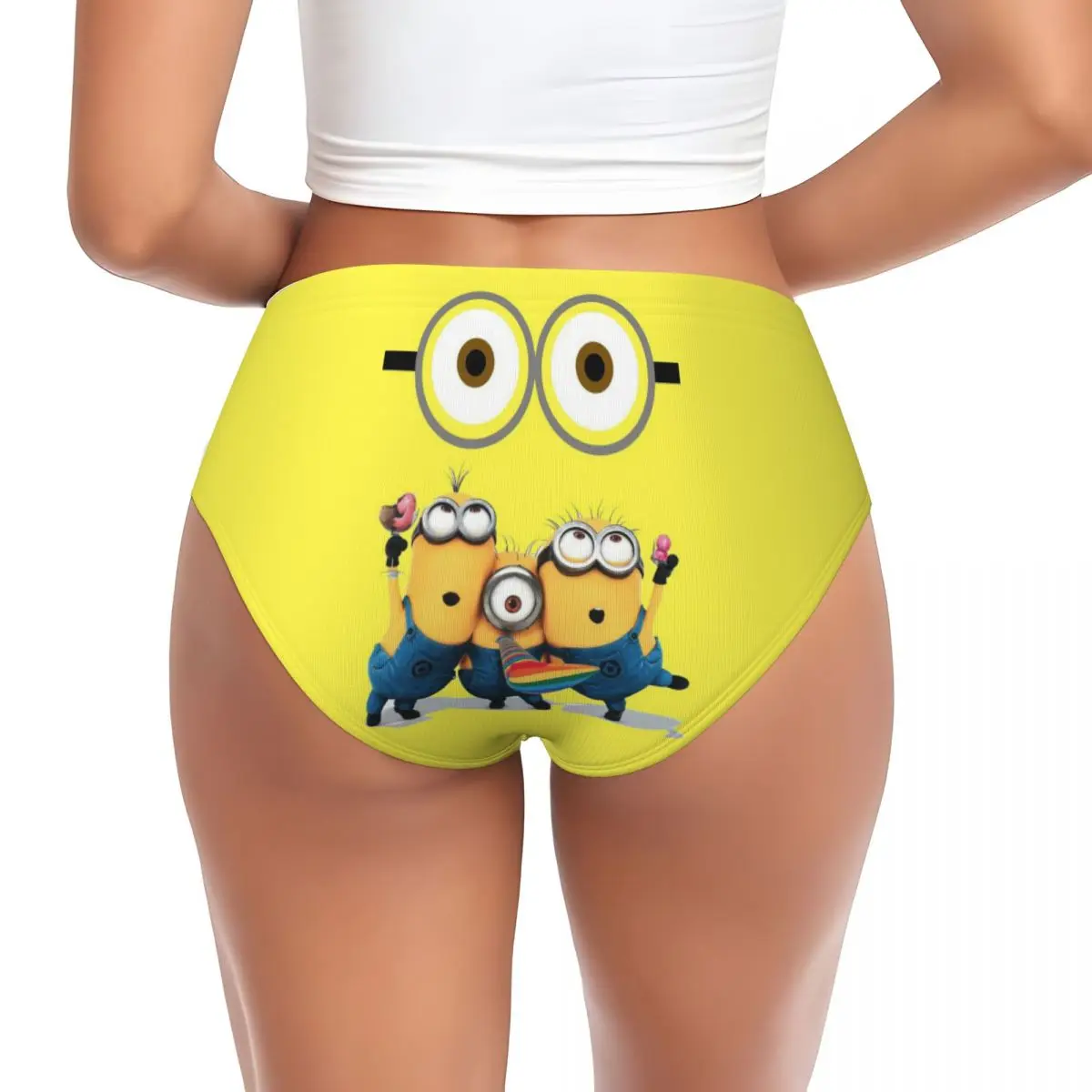 Custom Minions Animes Briefs Underwear Women\'s Comfortable Stretch Panties