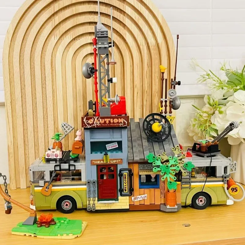 China Building Blocks Jungle Broadcasting Station Mini Small Particle Adult High Difficulty Assembled Toy Puzzle Model Ornament