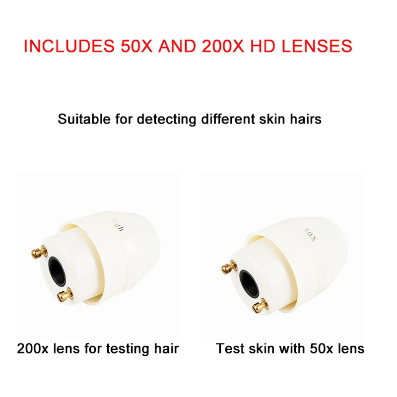 50X/200X بصيلات الشعر فروة الرأس محلل الجلد كشف مجهر مكبر LCD منظار الجلد الرقمي فروة الرأس كاشف الشعر تستر #5