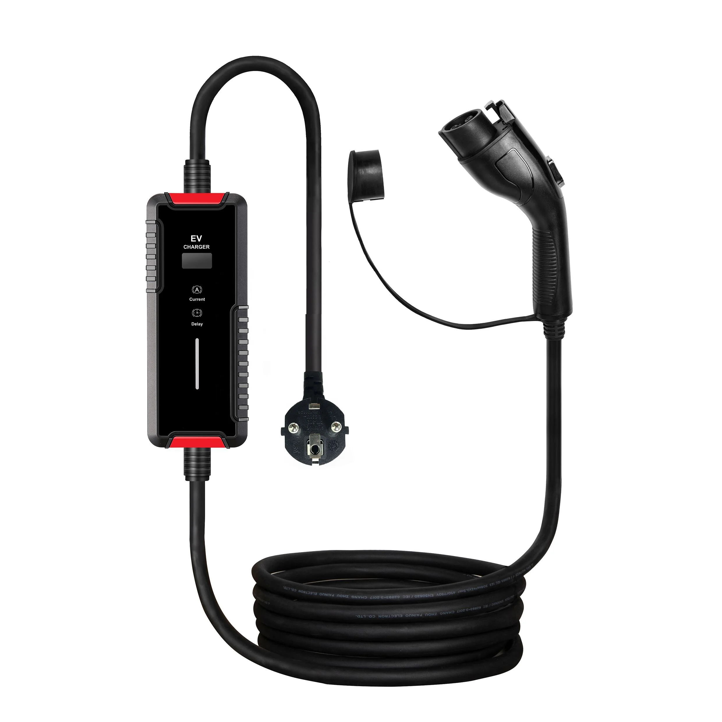 

Type 2 Evse Controller Portable 32A 7KW 11KW 16A Type 1 Adjustable Portable EV Charger Electric Car Charging Station