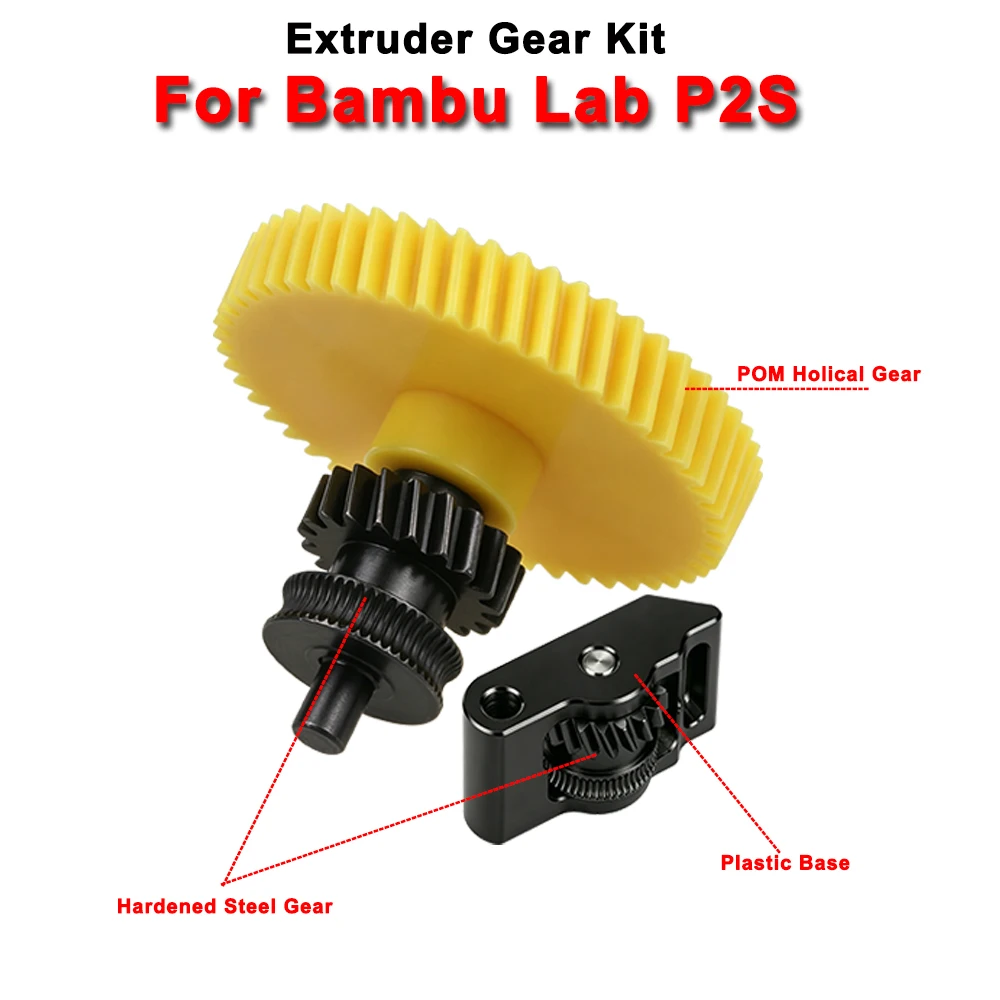 Für Bambu Lab P2S Extruder-Zahnradsatz, verbesserte integrierte gehärtete Stahl-Extrusionszahnradeinheit für Bambulab P2S 3D-Druckerteile – Detail 13