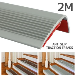 Anti-Slip Stair Edge Tape Self-adhesive L-Shape Step Edge Trim Strip Safety Furniture Corner Edge Guard Strip Protector for Step