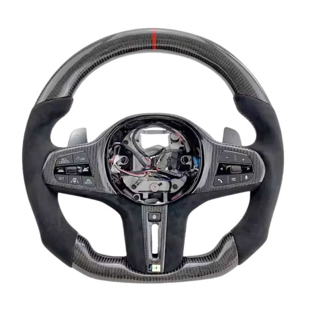 

Racing ECR Custom High Quality Suede Leather Carbon Fiber Steering Wheel for G12 Racing Accessory
