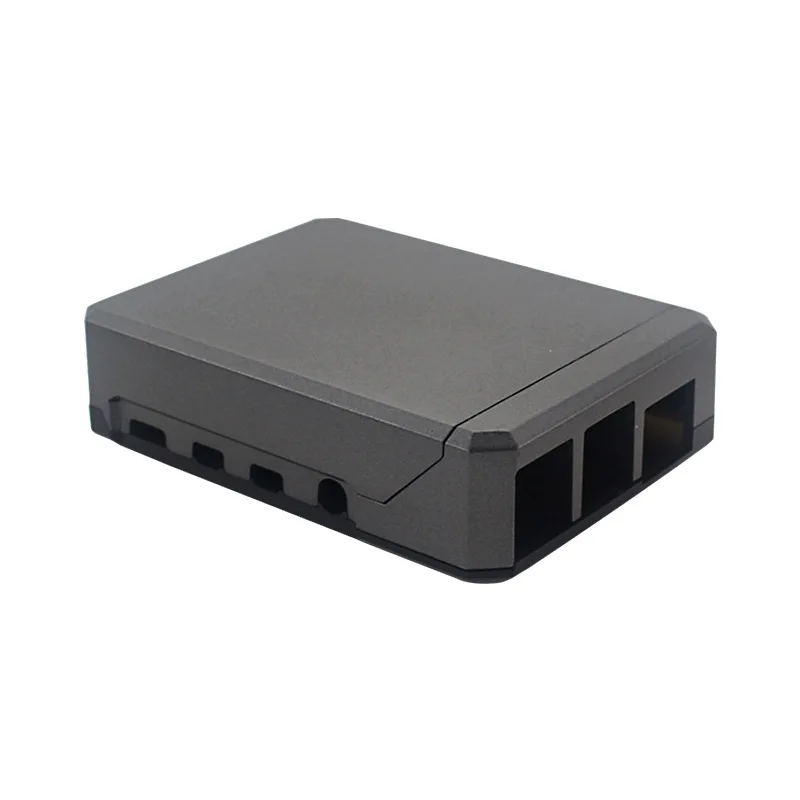 Raspberry Pi 4B Aluminum Alloy Case - Magnetic Sliding Cover Shell with Heat Dissipation for Pi 4 Model B