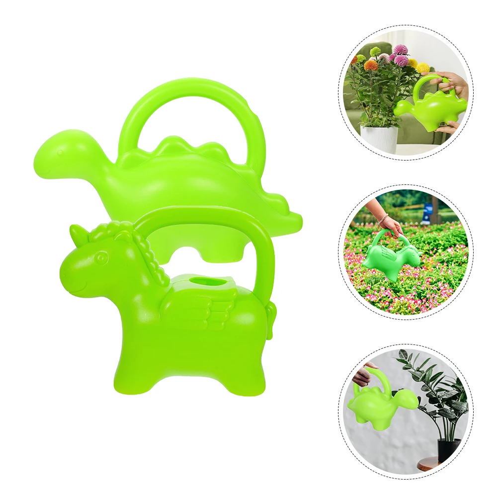 

2pcs Garden Watering Can Small Portable Cartoon Dinosaur Unicorn Shaped Plant Watering Sprayer For Indoor Outdoor Gardening