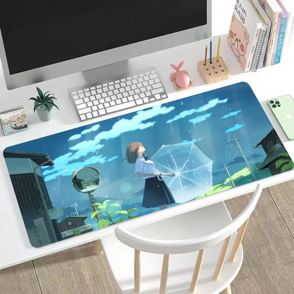 

Коврик для мыши с держателем для зонта, HD-коврик для мыши, большой игровой коврик для клавиатуры, XXL коврик для геймеров 90x40 см