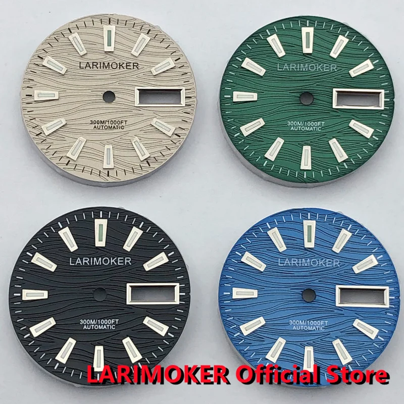 LARIMOKER 29MM Black Blue Grey Green Luminous Dial and Watch Hand for NH36A Movement Leisure Watches Accessories
