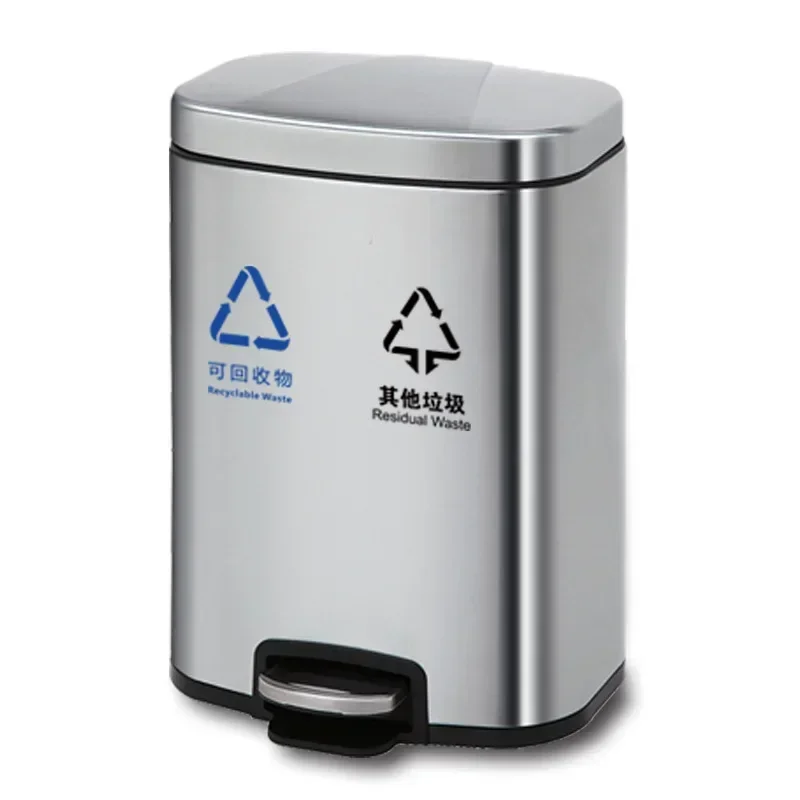 Kitchen household dry and wet separation sorting trash can