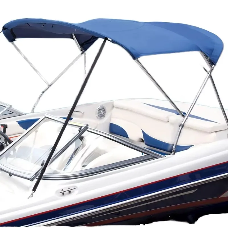 4 Bow Bimini Top,Adjustable Height Aluminum Frame, 600D Marine Grade Fabric with Boot,for Marine Bass Boat Pontoon Fishing Yacht