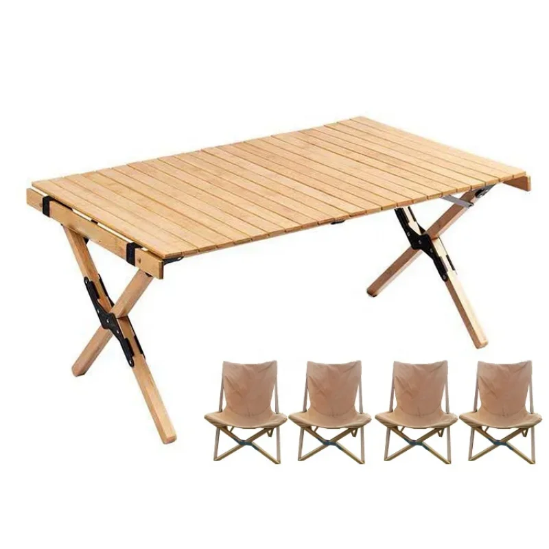 

'Wood Outdoor Picnic Table Camping Table Portable Folding Picnic Table