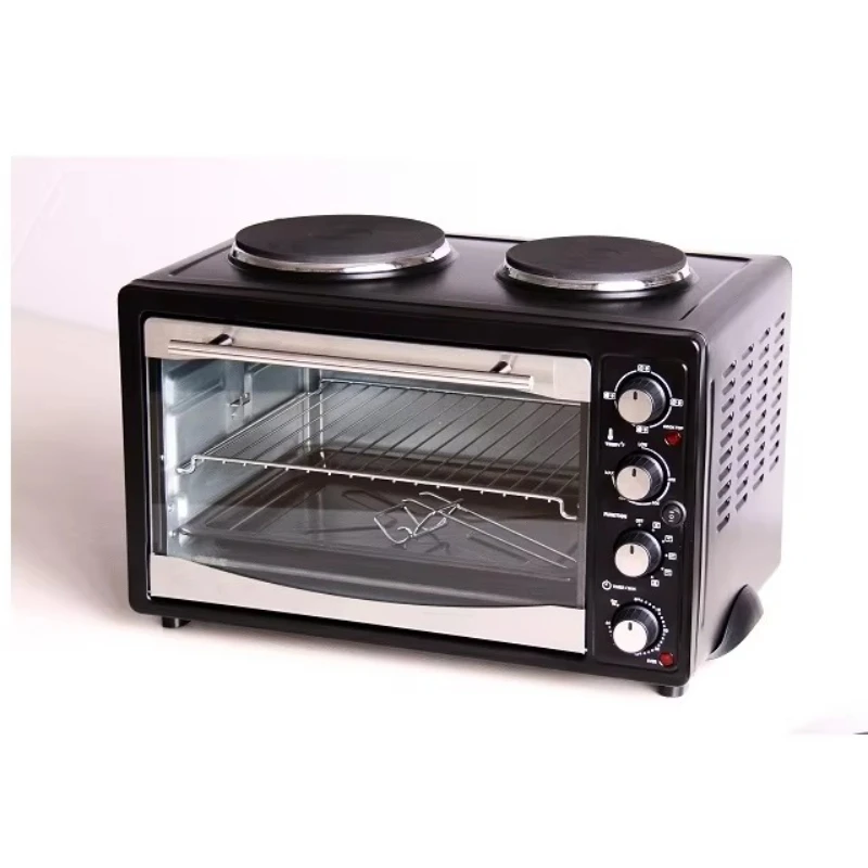 45L kitchen appliance portable electric oven with two cooking hot plates