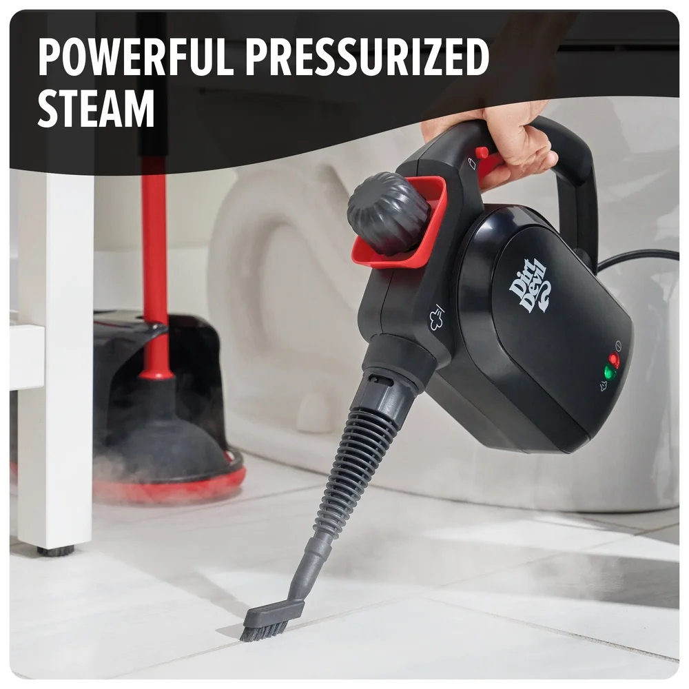 Handheld Portable Steam Cleaner 7-Piece Set Deep Cleaning Tile Grout Windows Kitchens Bathrooms with Safety Lock Steam Control