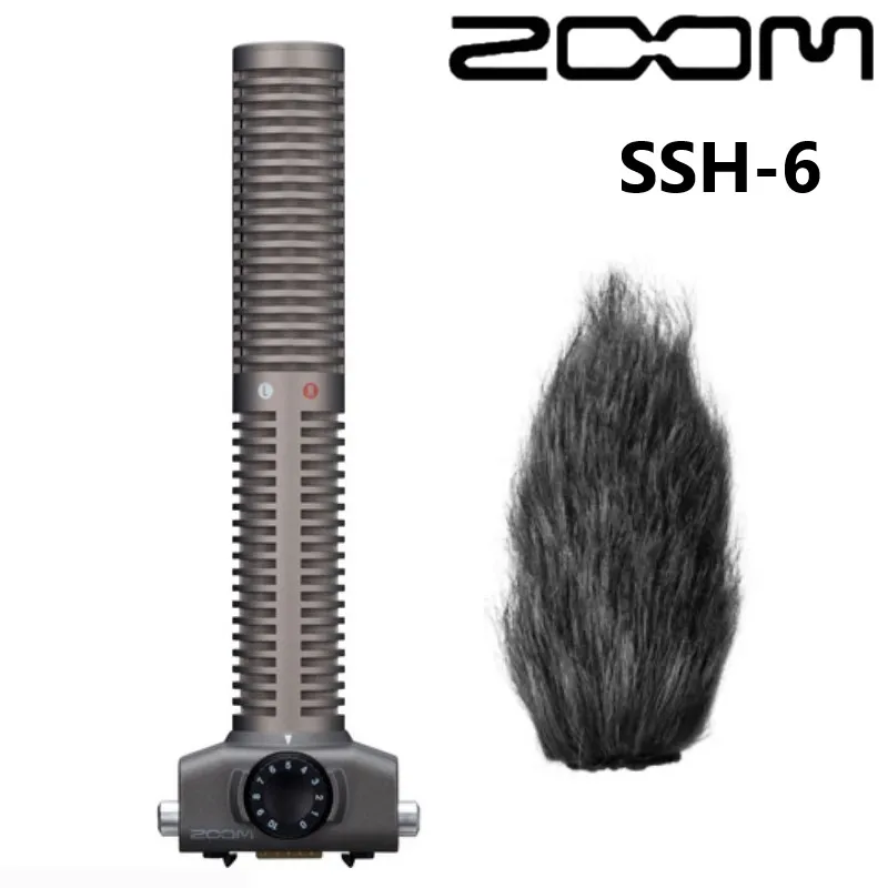 ZOOM SSH6 stereo shotgun Microphone handy recorder microphone for Q8/H5/H6/DSLR video cameras interviews