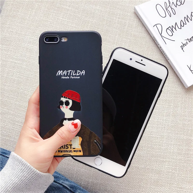 Cartoon Killer Leon Uncle Couple Phone Case For iPhone 12 11 13 Pro Max X XR XS Max 7 8 Plus SE for iPhone 11 Pro Max Cover Bags