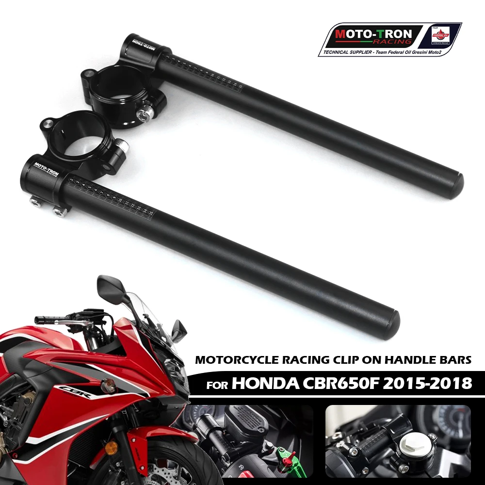 

For HONDA CBR650F 2015 2016 2017 2018 Motorcycle Modified Racing Clip On Handle Bars Adjustable CNC Aluminum Accessories