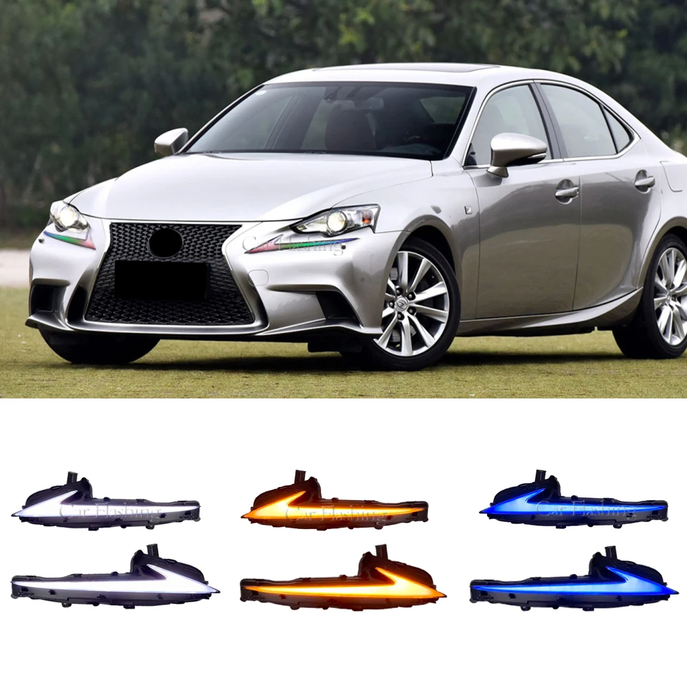 RGB LED Daytime Running Light For Lexus IS200t/250/350/300 2013 2014 2015 2016 Start - UP Animation With Sequential Signal DRL