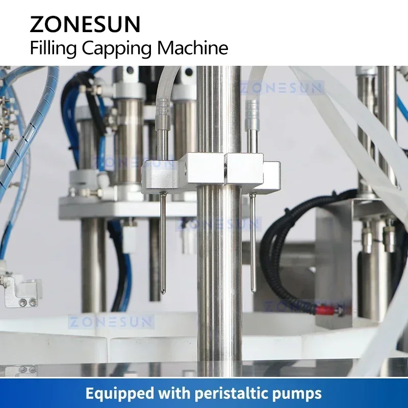 ZONESUN ZS-AFC6P Confezionatrice automatica per profumo tascabile Attrezzatura per riempimento e tappatura di fragranze, pompa peristaltica