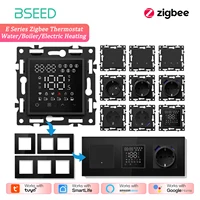BSEED Zigbee Thermostat Smart Thermostat Controller Floor Heating/Boiler/Water Function Part Glass Frame Tuya Smart Life Control