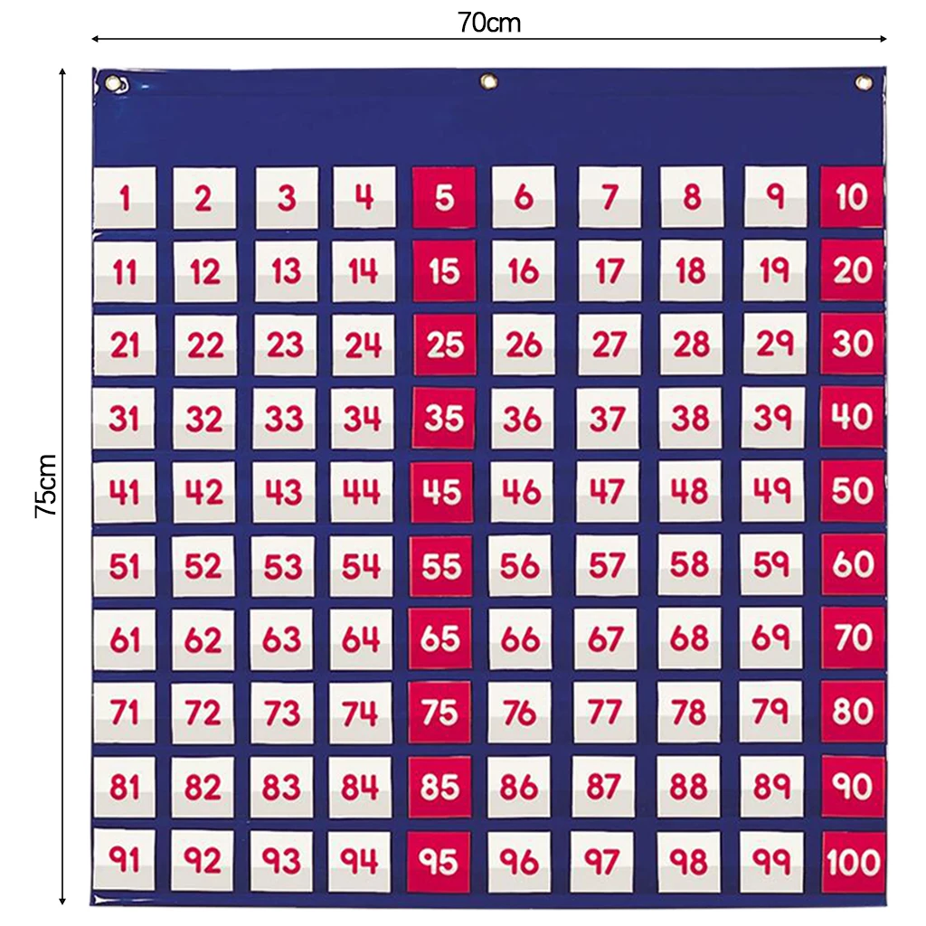 Nummers Pocket Chart Peuter Playset Skip Counting Evens Operaties Ontwikkelen Kinderen Vaardigheden Klaslokalen Leeftijd 3 +