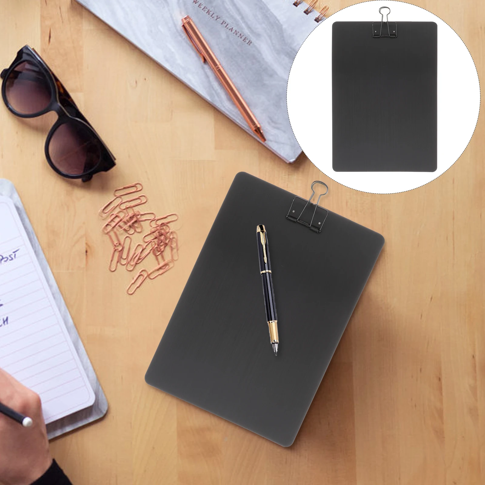 

Writing Board Storage Clipboard with Calculator Support Clipboards Shelf Paper for Plating Work