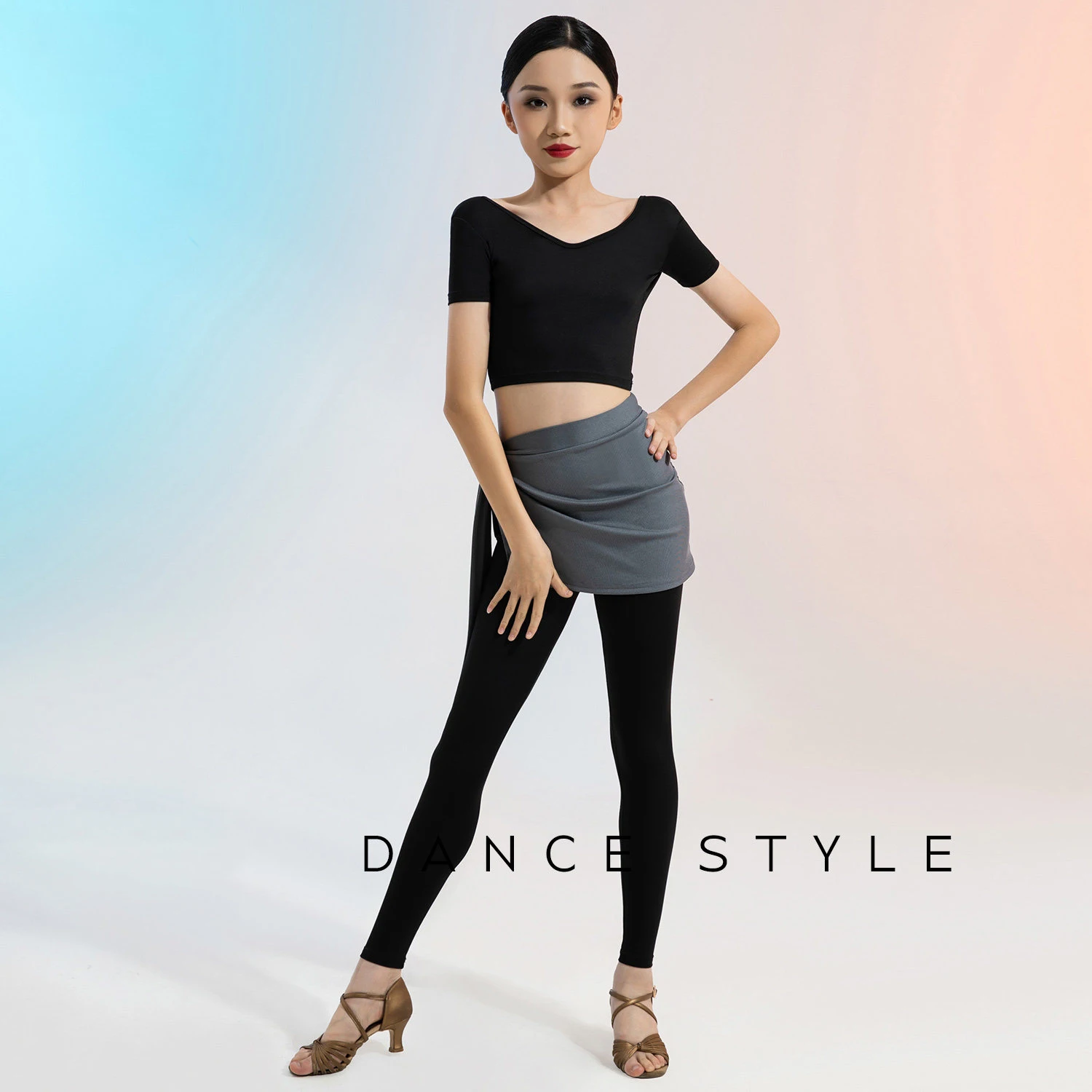 Nowe stroje do tańca latynoamerykańskiego dla dziewcząt na rok 2026, czarne topy, spodnie do tańca latynoamerykańskiego, strój do cha-chy, rumby, tanga, sukienka do tańca latynoamerykańskiego, odzież do tańca latynoamerykańskiego DQS21772