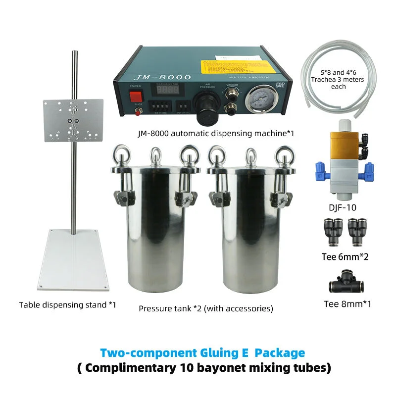 آلة توزيع الغراء AB مكونة من مكونين أسطوانة مزدوجة شفط الحجاب الحاجز الخلفي آلات الأتمتة الصناعية لمدة عام واحد لـ #4