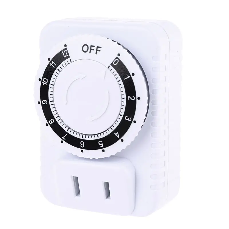 12 Hour Plug-in Mechanical Electric Outlet Timers Switch AC 110V Energy-saving Outlet Timer for Motorcycle Charging