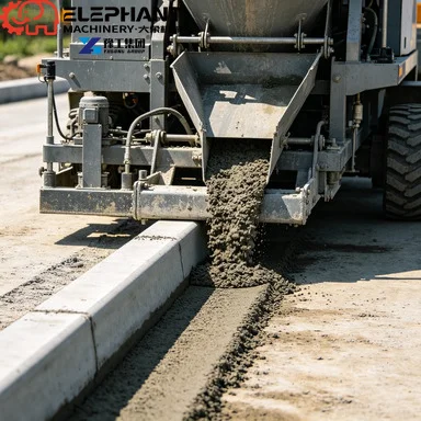 High Productivity Concrete Curb Extruder Seamless Forming System for Garden Landscape Curb Installation