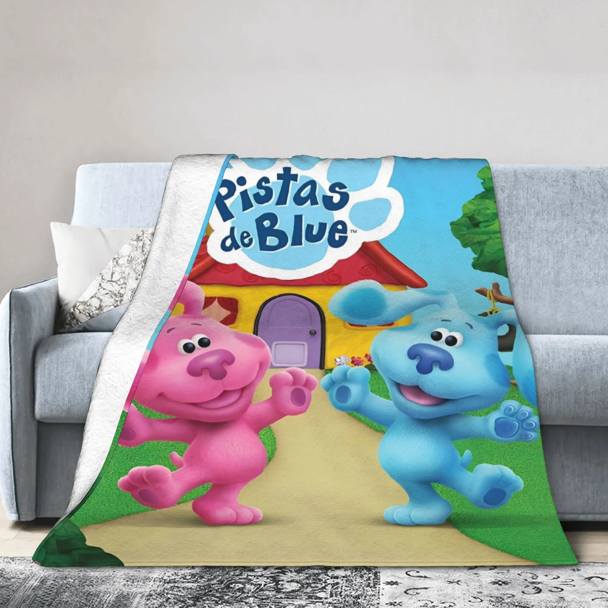

BlueClue cartoon Blankets Fleece Cozy Ultra-Soft Throw Blankets for Bedding Plush Thin Quilt