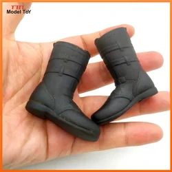 1/6 Scale Black Hollow High Boots WWII Male Soldier Shoes Model for 12in Action Figure Accessory Toys