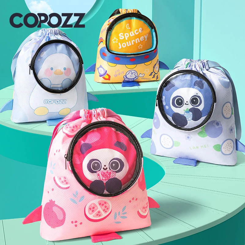 COPOZZ Children\'s Cartoon Swimming Bag Portable Kids Waterproof Dry Backpack Sack  Rafting Diving TPU Drawstring Sports Bags