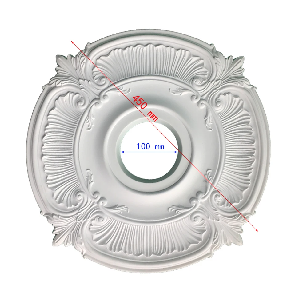 Chandelier Ceiling Plate Rosette PU Decorative Ceiling Rose Pendant Light Base Lamp Decorative Panel Wall Moulding