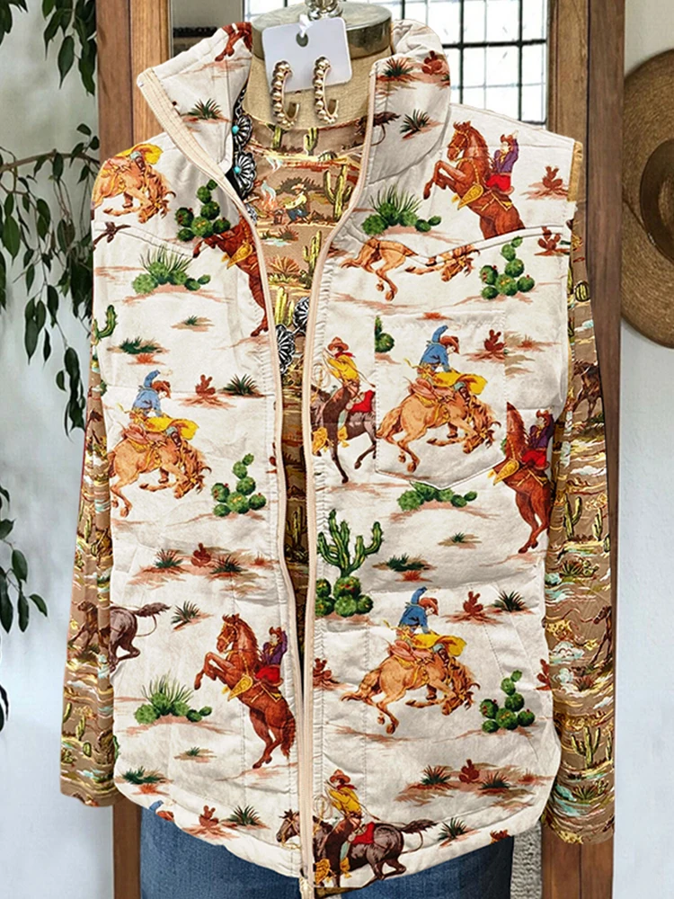 Western Ranch Cowboy Zipper Vest