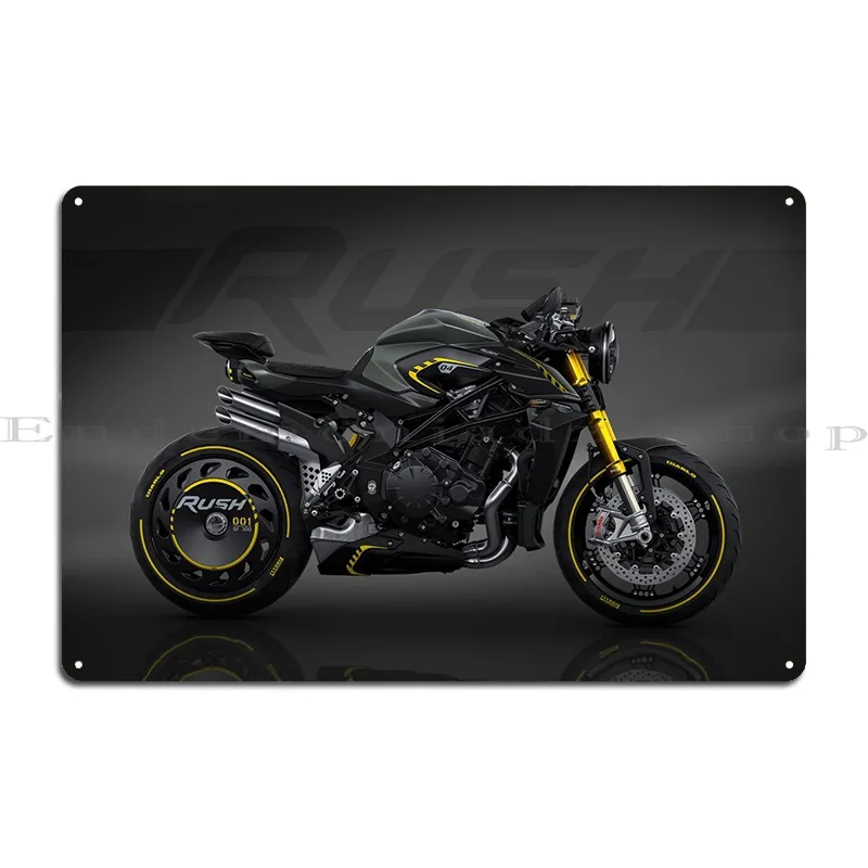 Mv Agusta Rush 1000 Metal Signs Wall Mural Design Pub Club Living Room Print Tin Sign Poster