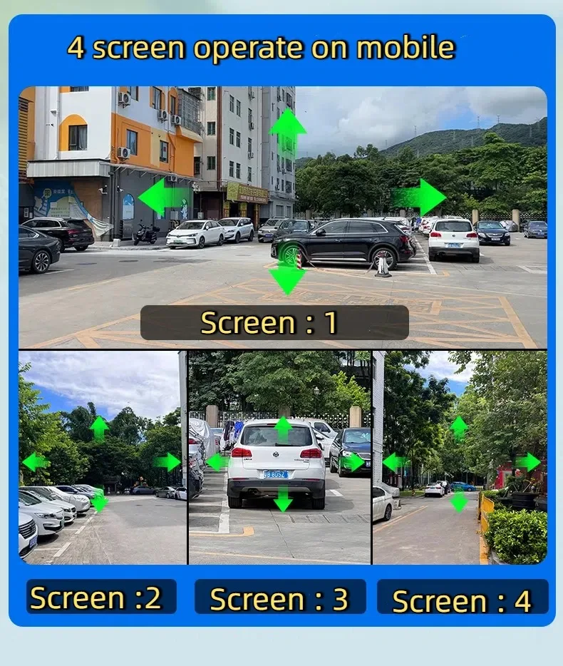 DIFANG 10K 20MP Four Screen WiFi Security Camera Wireless CCTV Auto Tracking Smart Four Lens PTZ Surveillance Cam FFVIDEO