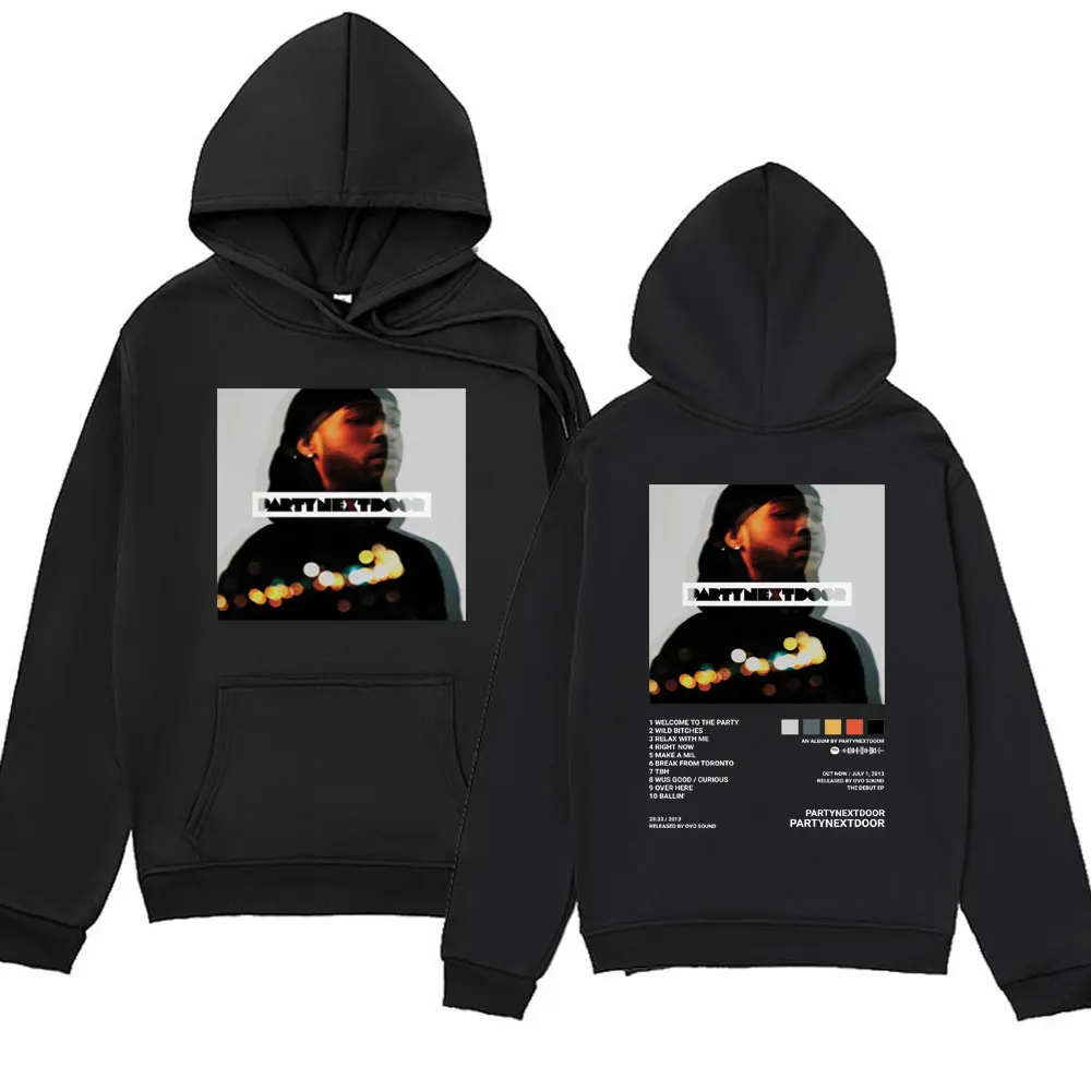 

Rapper Partynextdoor Partynextdoor Two Album Double Sided Print Hoodie men women Hip Hop Sweatshirts Oversized fleece hoodies