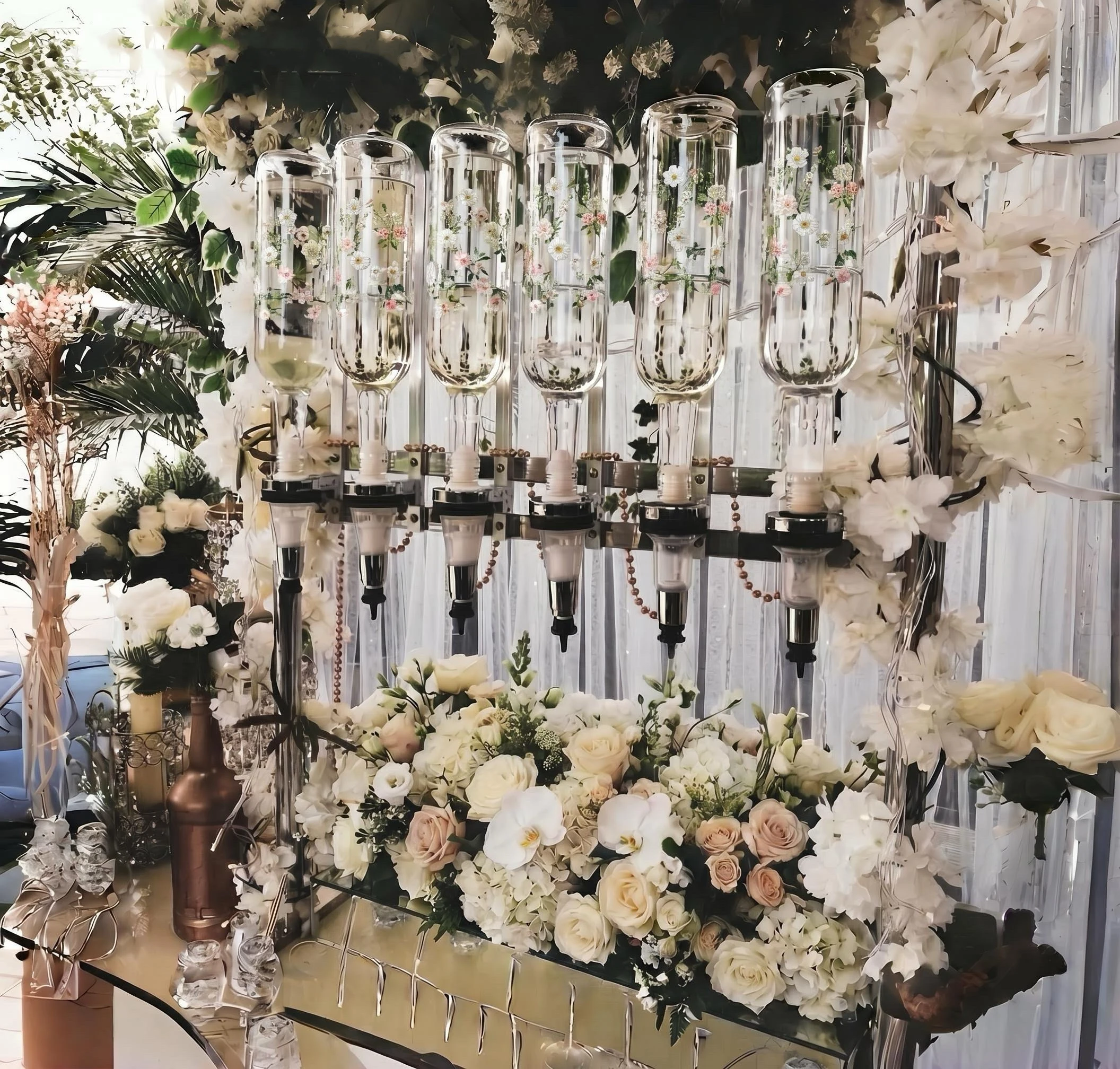 Customized Silver  6/8/12 Bottles 375ml Perfume Filling Machines Crown Cap Glass Perfume Dispenser Perfume Bar Wedding