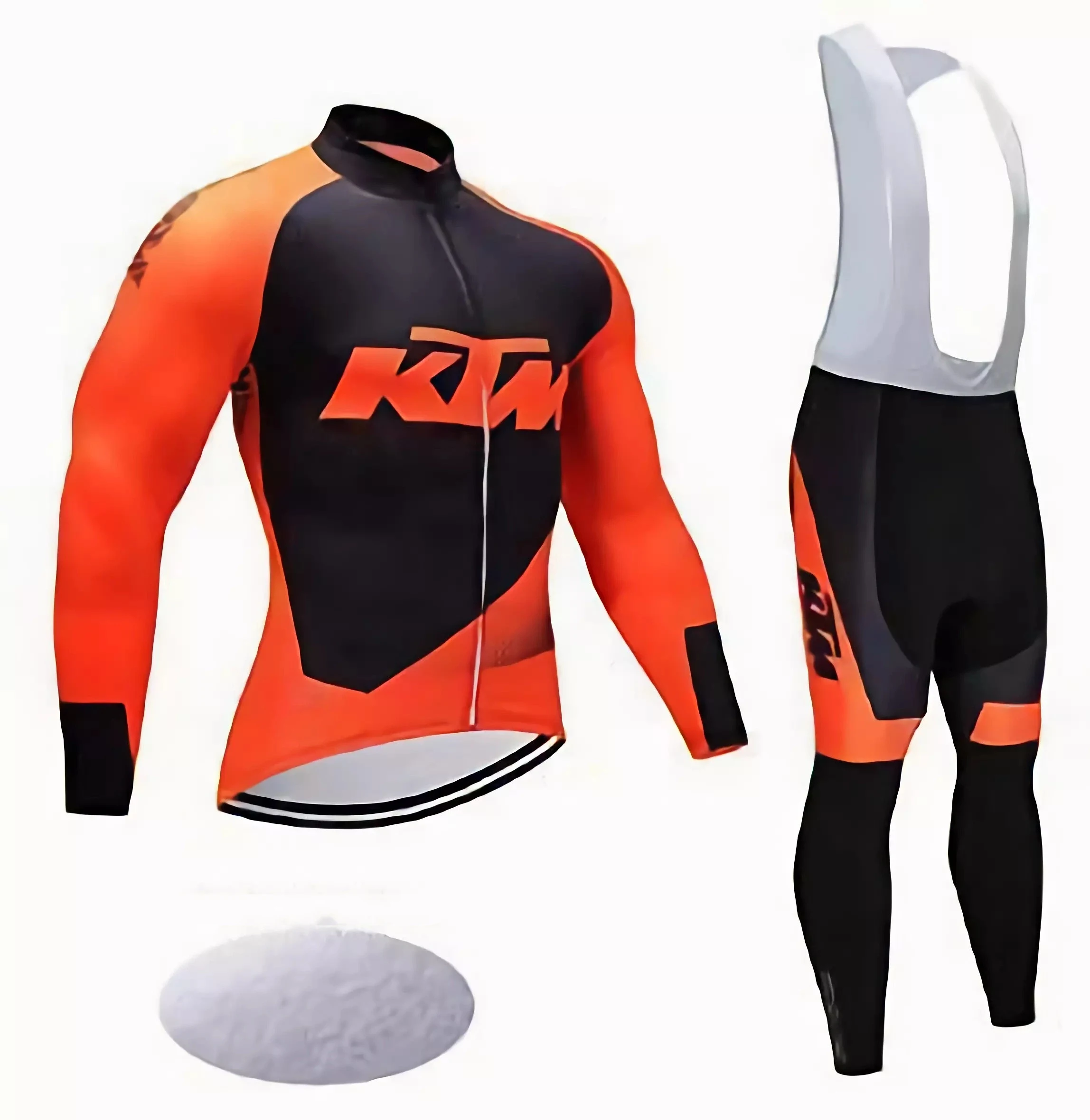 

KTMS Cycling Clothes for Men Long Sleeve Road Bicycle Shirt Jerseys Padded Pants Biking Outfits