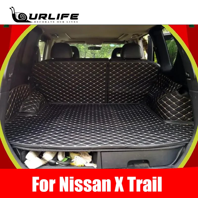 

Rear Trunk Mat Car Trunk Leather Mats Parts Liner Styling Anti-Dirty Protector Tray For Nissan X Trail T31 5 seats Accessories