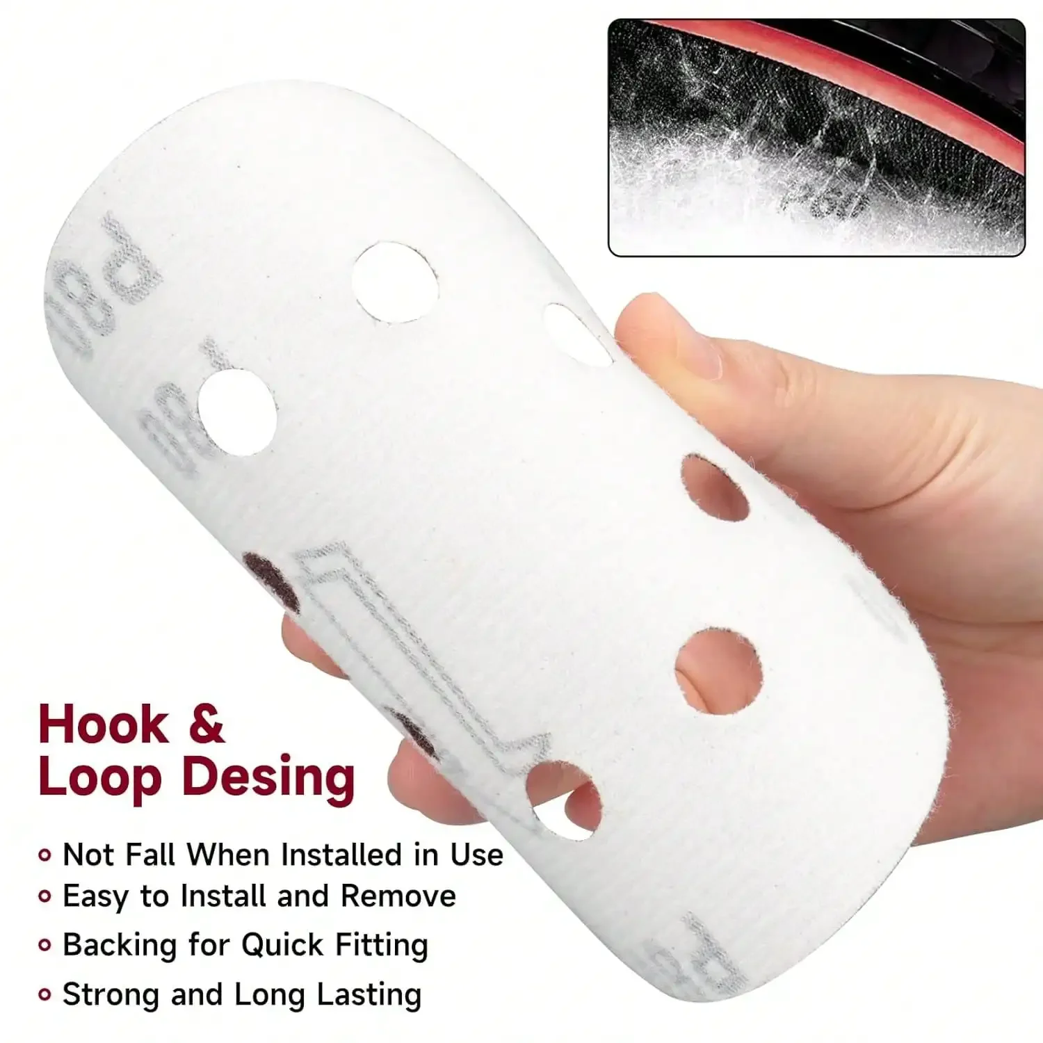 10/30/50 pièces 8 trous 125mm papier de verre travail du bois disque de meulage en métal outil de polissage abrasif 60 80 220 320 disques de ponçage grain