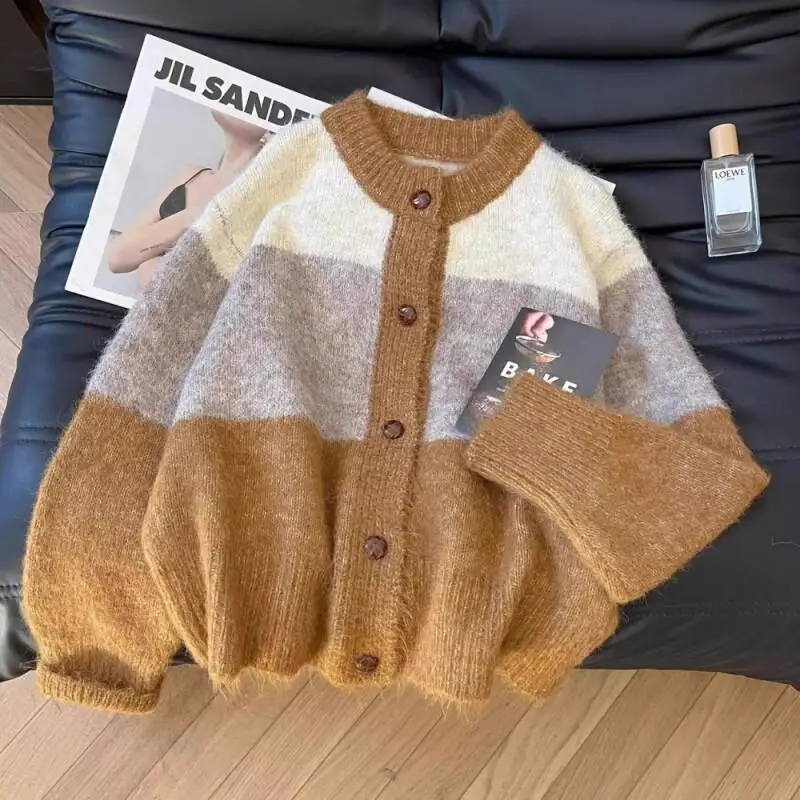 

women's clothes Knitwear Cardigan Sweater Coat korean popular Woman clothes winter 2025 Loose Thick cozy tops