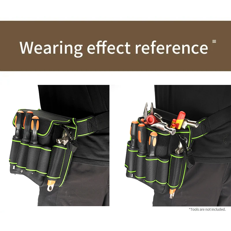 Jakah Electrician Toolkit Thickened Canvas Multifunctional Air Conditioning Repair Kit Tool Waist Bag HL110