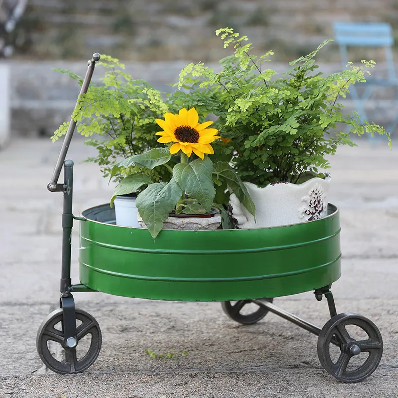 Afbeelding 3: IJzeren bloempottenrek, bloembakrek, tuinopslag, auto-bloemenrek, winkel, schattige decoratie
